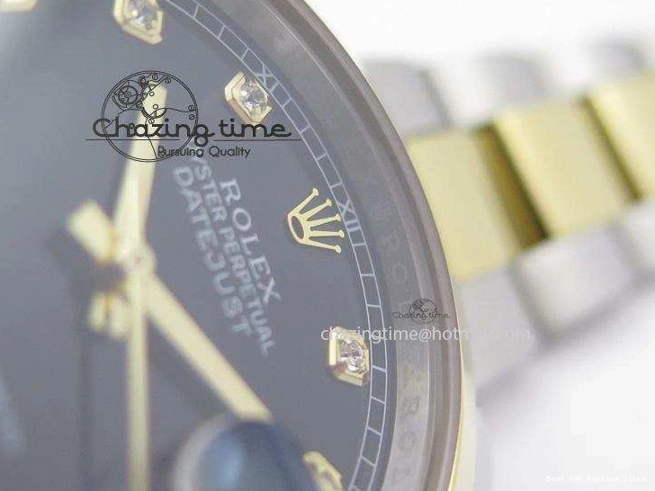 Best AAA Replica Sites 3978 On Bracelet Dial Black 116203 Best Diamond SS Oyster DateJust YG A UrbanStyle Edition BP-Maker 36MM 1225